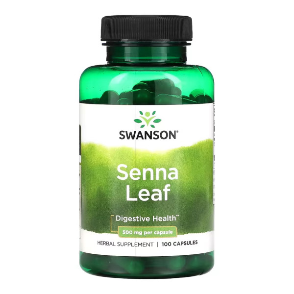 Листья сенны Swanson (Senna leaf) 500 мг 100 капсул