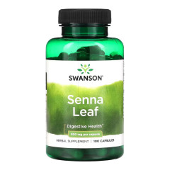 Листья сенны Swanson (Senna leaf) 500 мг 100 капсул