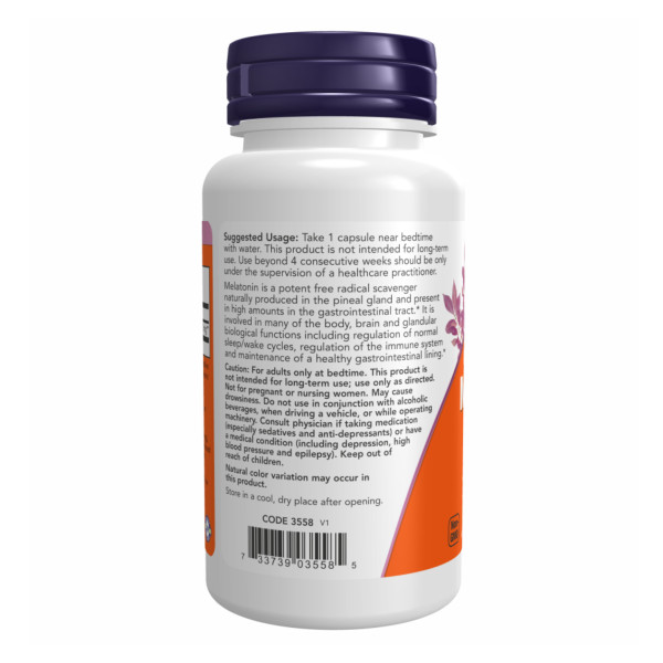 Мелатонин максимальной силы Now Foods  (Extra Strength Melatonin) 20 мг 90 капсул