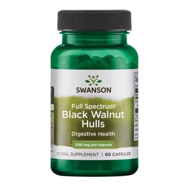 Черный орех Swanson (Black walnut hulls) 500 мг 60 капсул