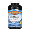 Омега-3 с витаминами D и K Carlson Labs (Elite Omega-3 D & K)  со вкусом лимона