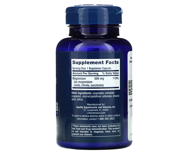 Магний Life Extension (Magnesium) 500 мг 100 капсул