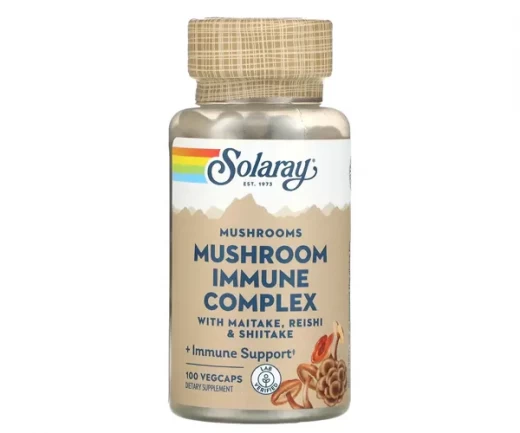 Укрепление иммунитета: Майтаке Рейши Шиитаке Solaray (Fermented Mushroom Immune Complex) 100 капсул &mdash; 