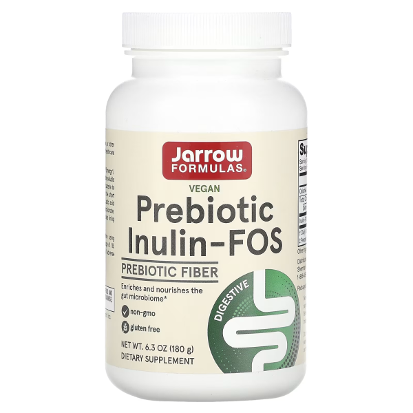 Інулін та фруктоолігосахариди Jarrow Formulas  (Prebiotic Inulin FOS Powder) 3000 мг 180 г