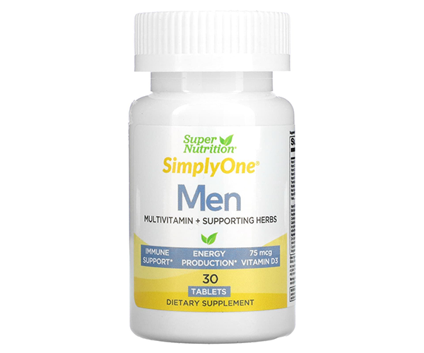 Мультивітаміни потрійної дії для чоловіків Super Nutrition, SimplyOne 30 таблеток