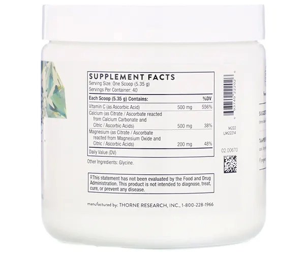 Кальций Магний Thorne Research (Cal-Mag Citrate) 500 мг/200 мг шипучий порошок 214 г