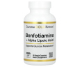 Бенфотиамин с альфа-липоевой кислотой California Gold Nutrition (Benfotiamine+Alpha lipoic acid) 300 мг/150 мг 