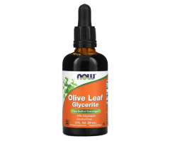 Гліцериновий екстракт із листа оливи NOW Foods (Olive Leaf Glycerite) 200 мг 60 мл
