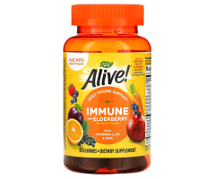 Комплекс витаминов для иммунитета с бузиной Nature's Way (Alive! Immune with elderberry) 90 жевательных таблеток с фруктовым вкусом