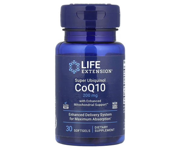 Коензим Q10 убіхінол Life Extension  (Super Ubiquinol CoQ10) 200 мг 30 капсул