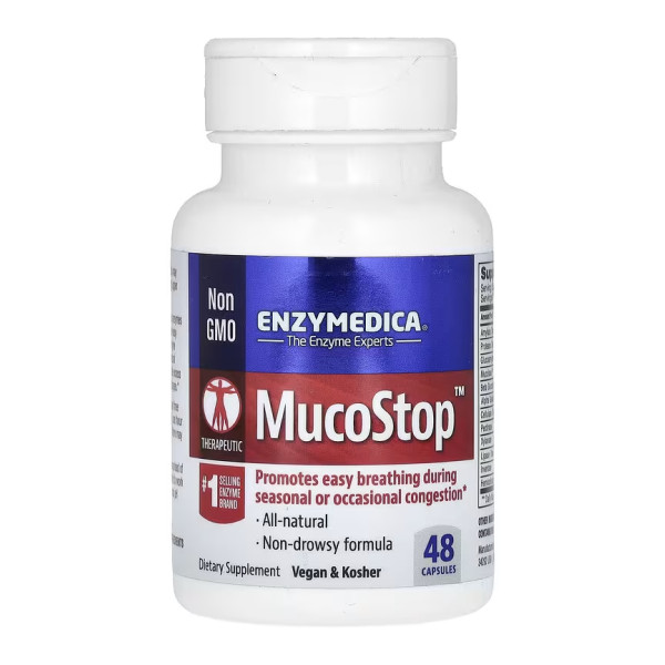 Суміш ферментів для полегшення дихання МукоСтоп Enzymedica (MucoStop)