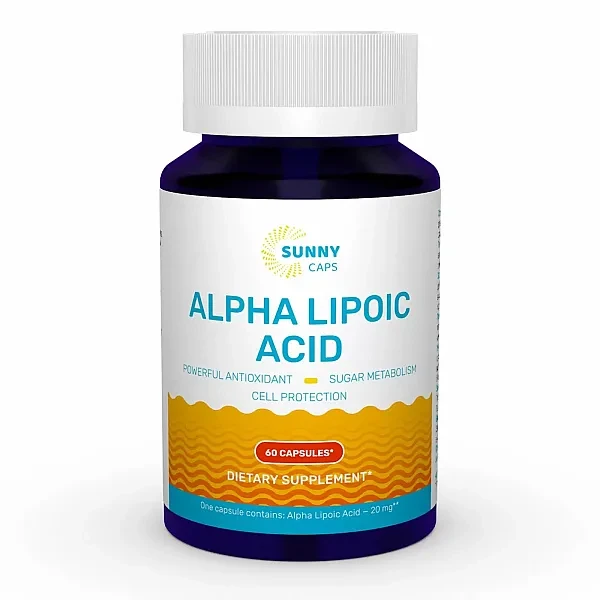 Альфа-липоевая кислота Sunny Caps (Alpha Lipoic Acid Powerful) 20 мг 60 капсул