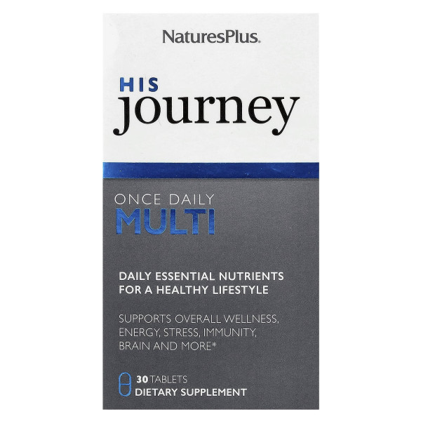Мультивитамины для мужчин NaturesPlus His Journey Once Daily Multi 30 таблеток