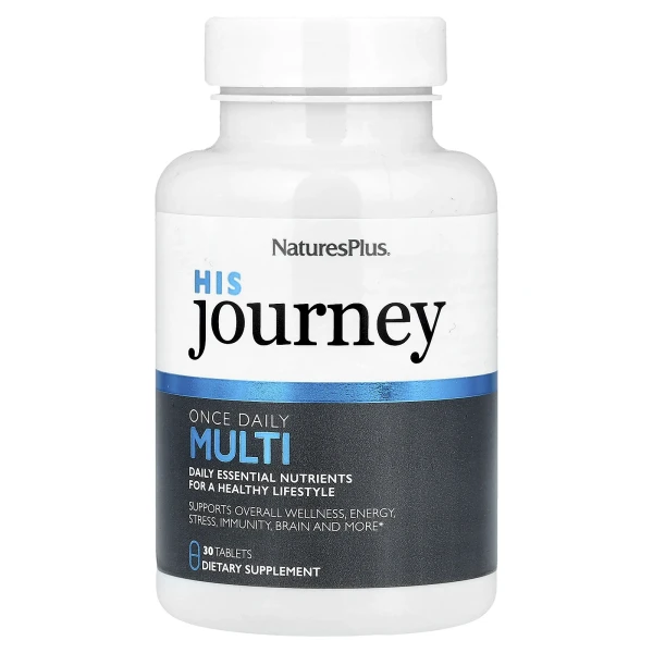 Мультивитамины для мужчин NaturesPlus His Journey Once Daily Multi 30 таблеток