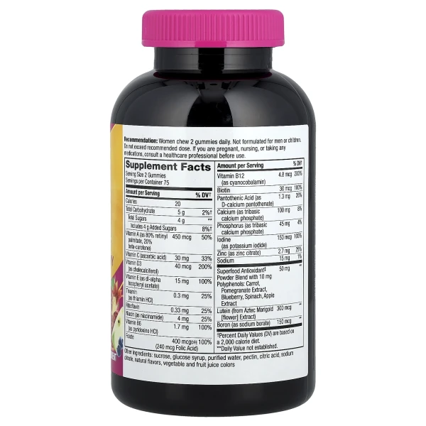 Жувальні мультивітаміни для жінок 50+ Nature's Way (Alive! Women's 50+ gummy) 150 жувальних цукерок з ягідним смаком