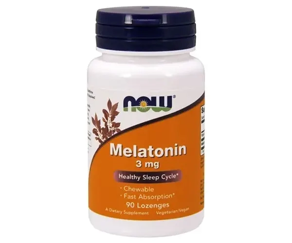 Мелатонін NOW Foods  (Melatonin) зі смаком м'яти 3 мг 