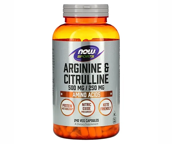 Аргінін і цитрулін NOW Foods (Arginine and Citrulline) 500 мг/250 мг