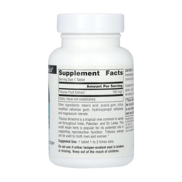 Экстракт трибулуса Source Naturals (Tribulus) 750 мг 60 таблеток