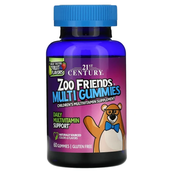 Мультивітаміни 21st Century, Zoo Friends 60 жувальних таблеток