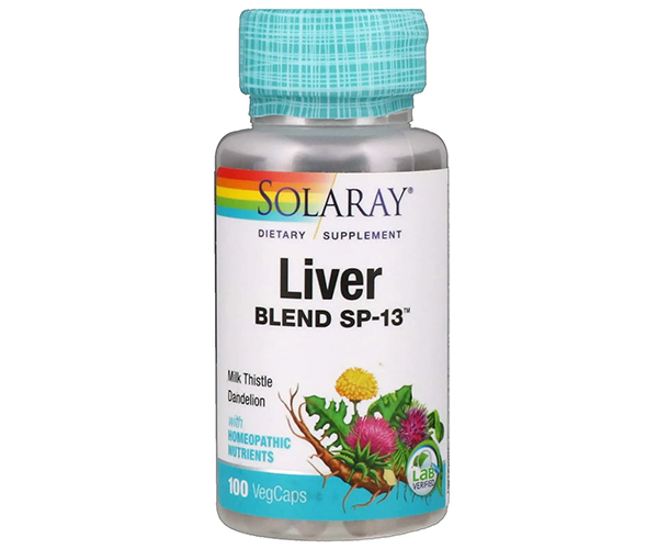 Защита печени Solaray (Liver Blend SP-13) 475 мг 100 капсул