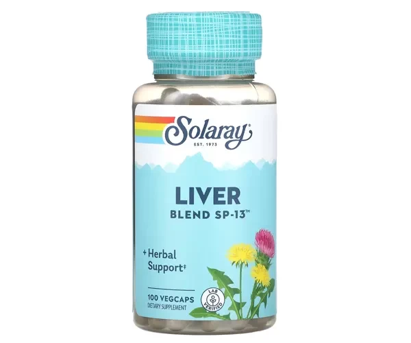Защита печени Solaray (Liver Blend SP-13) 475 мг 100 капсул