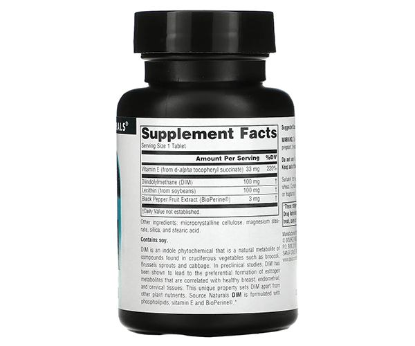 Дііндолілметан Source Naturals (DIM Diindolylmethane) 100 мг