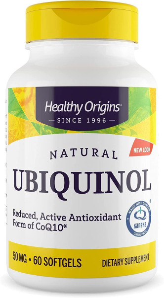 Убіхінол Healthy Origins (Ubiquinol, Kaneka QH) 50 мг 60 капсул