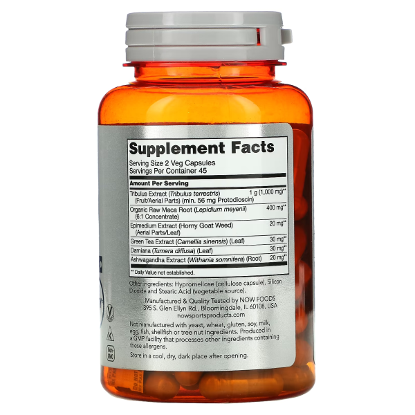 Трибулус Екстрим Now Foods (Tribulus Extreme) 90 капсул