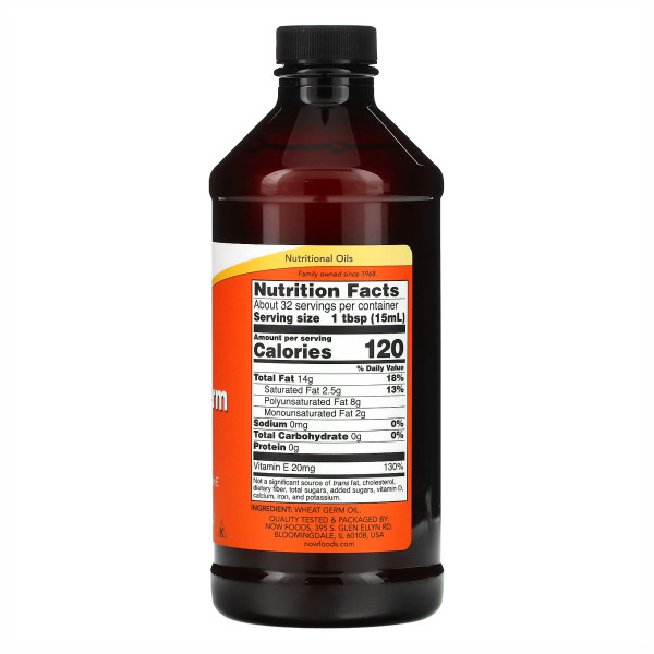 Олія паростків пшениці NOW Foods (Wheat Germ Oil) 473 мл