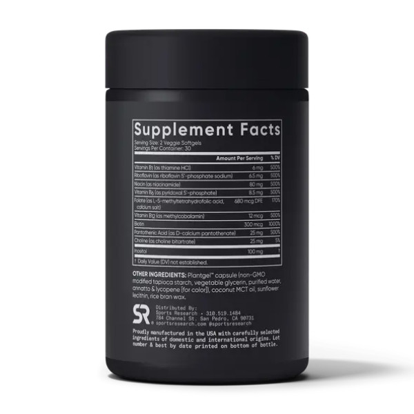 Витамин B-Комплекс Sport Research 60 капсул (Vitamin B-Complex)
