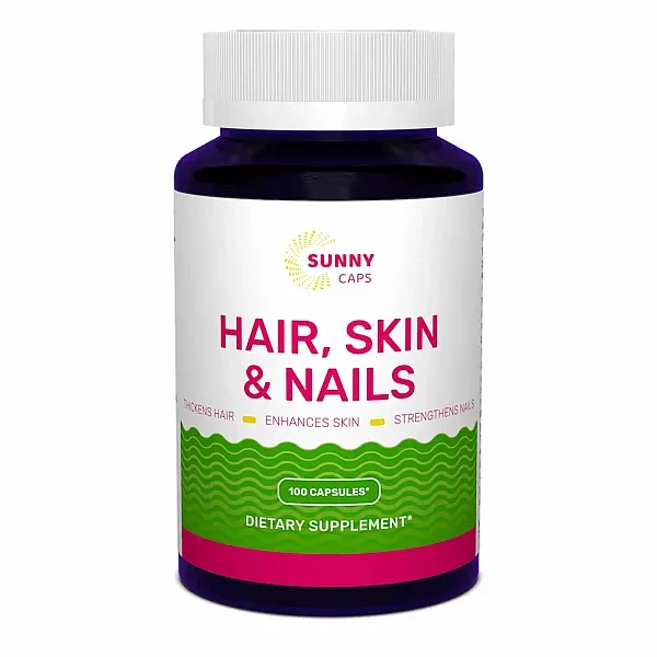 Комплекс шкіра, волосся, нігті Sunny Caps  (Hair, Skin & Nails Complex Powerful) 100 капсул