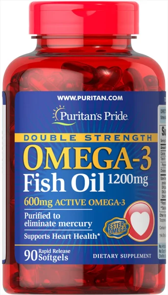 Рыбий жир Омега-3 Puritan's Pride (Omega-3 Fish Oil) 1200 мг 90 капсул