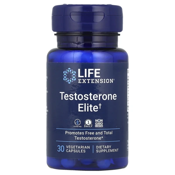 Додаток для підтримки рівня тестостерону Life Extension, Testosterone Elite 30 вегетаріанських капсул