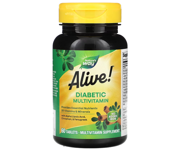 Органические мультивитамины для диабетиков Nature's Way (Alive Diabetic Multivitamin) 60 таблеток