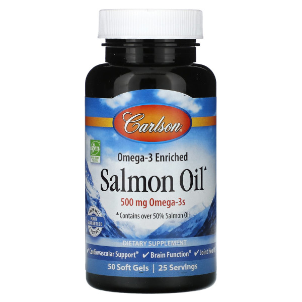 Масло лосося Carlson Labs (Salmon Oil) 500 мг 