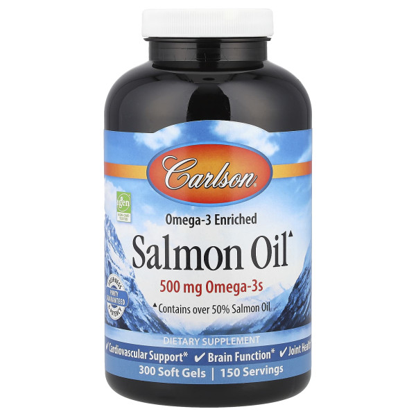 Масло лосося Carlson Labs (Salmon Oil) 500 мг 