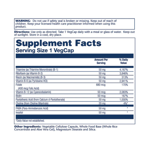Вітамін B-Комплекс Solaray 50 мг (Vitamin B-Complex 50 mg)