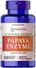 Пищеварительные ферменты папайи Puritan's Pride (Papaya Enzyme) 250 жевательных таблеток со вкусом ягод