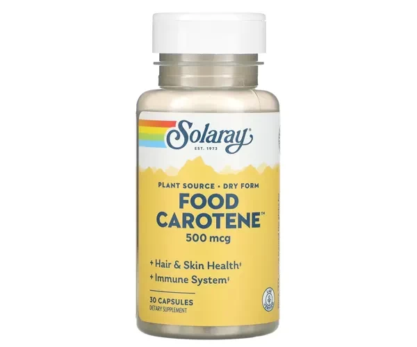 Бета-каротин Solaray  (Food Carotene) 10000 МО 30 капсул