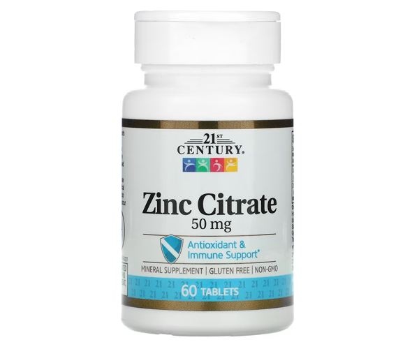 Цитрат Цинку 21st Century (Zinc Citrate) 50 мг 