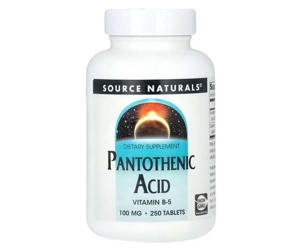 Пантотеновая кислота Source Naturals (Pantothenic acid) 100 мг 250 таблеток