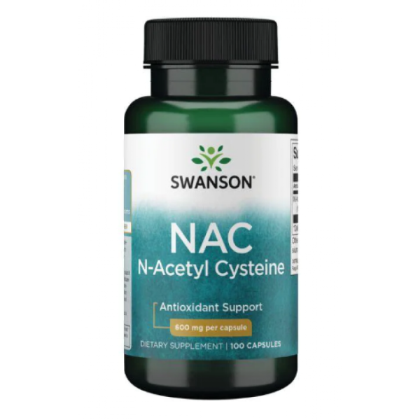 N-Ацетил Цистеїн 600мг 100 капсул Swanson (N-Acetyl Cysteine 600mg -100caps)