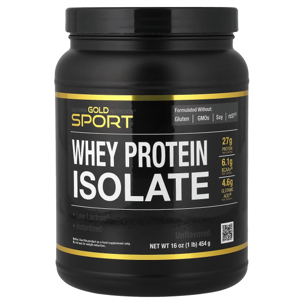 Изолят сывороточного протеина California Gold Nutrition (Whey protein isolate) 454 г