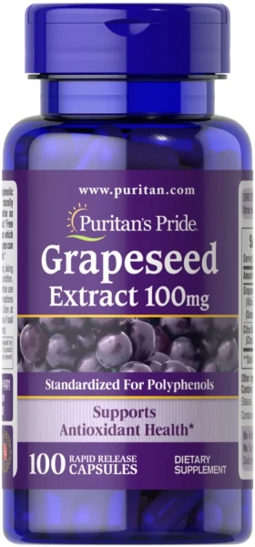 Екстракт виноградної кісточки Puritan's Pride (Grapeseed Extract) 100 мг 100 капсул