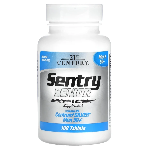Витамины и минералы для мужчин за 50 21st Century (Sentry Senior Mens 50+) 100 таблеток
