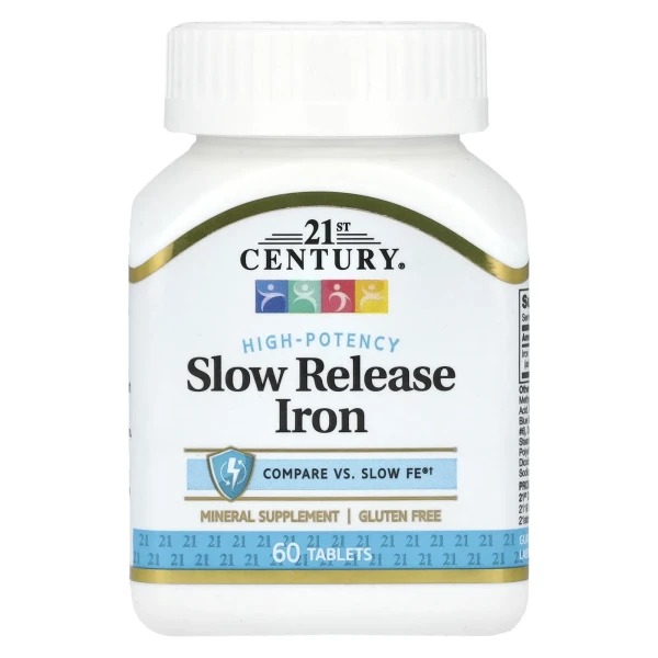 Залізо 21st Century (Slow Release Iron) 60 таблеток