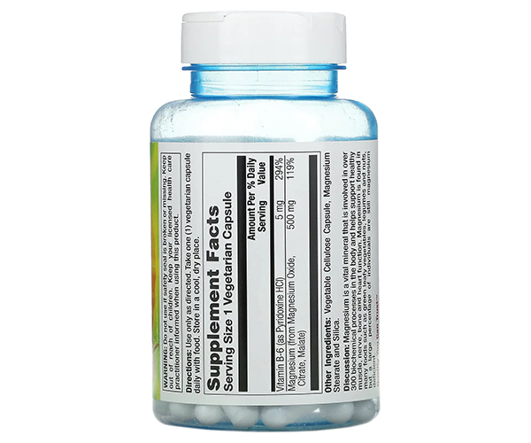 Магний с витамином В6 Nature's Life (Magnesium Vitamin B6) 500 мг 100 капсул