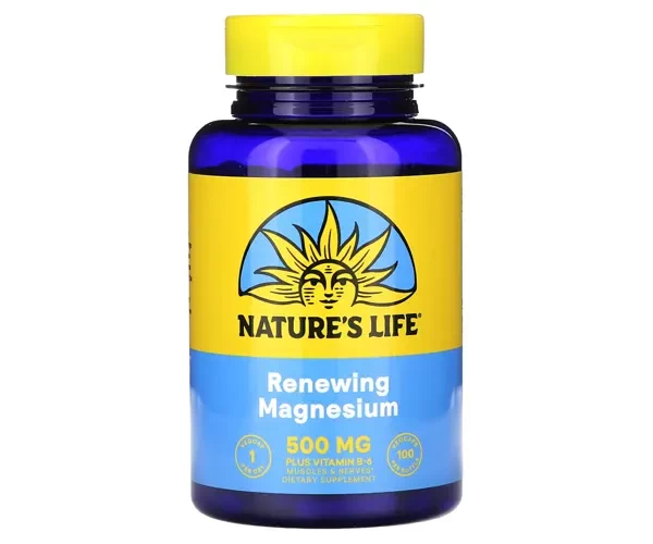 Магний с витамином В6 Nature's Life (Magnesium Vitamin B6) 500 мг 100 капсул