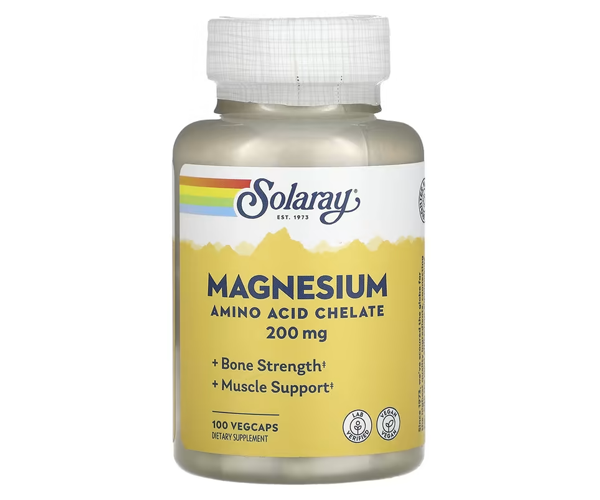 Магний Solaray (Magnesium) 200 мг 100 капсул