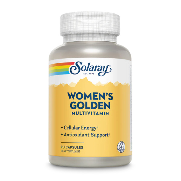 Мультивітаміни для жінок Solaray (Women's Golden Multi-Vitamin) 90 капсул